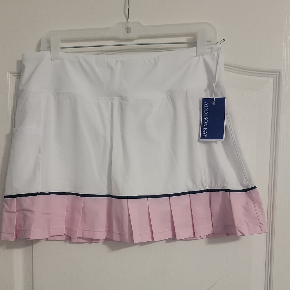 Addison Bay White and Pink Mini Skirt